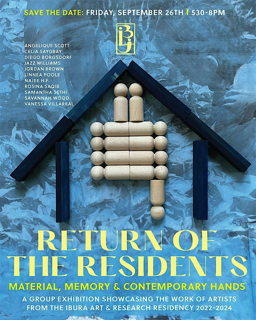 Return of the Residents: Material, Memory, & Contemporary Hands Exhibition, 26 September | Event in Baltimore