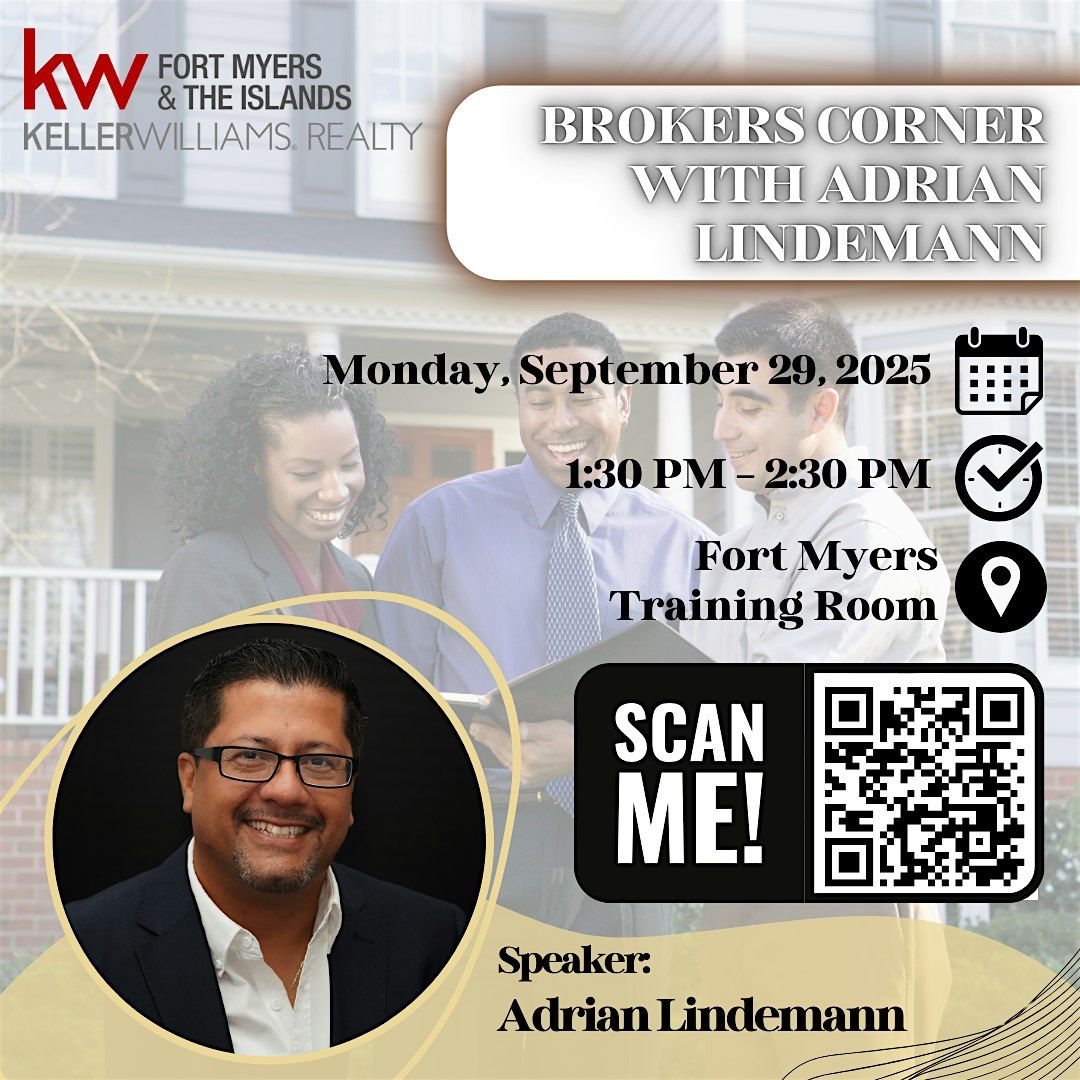 Brokers Corner with Adrian Lindemann | Event in Fort Myers | AllEvents