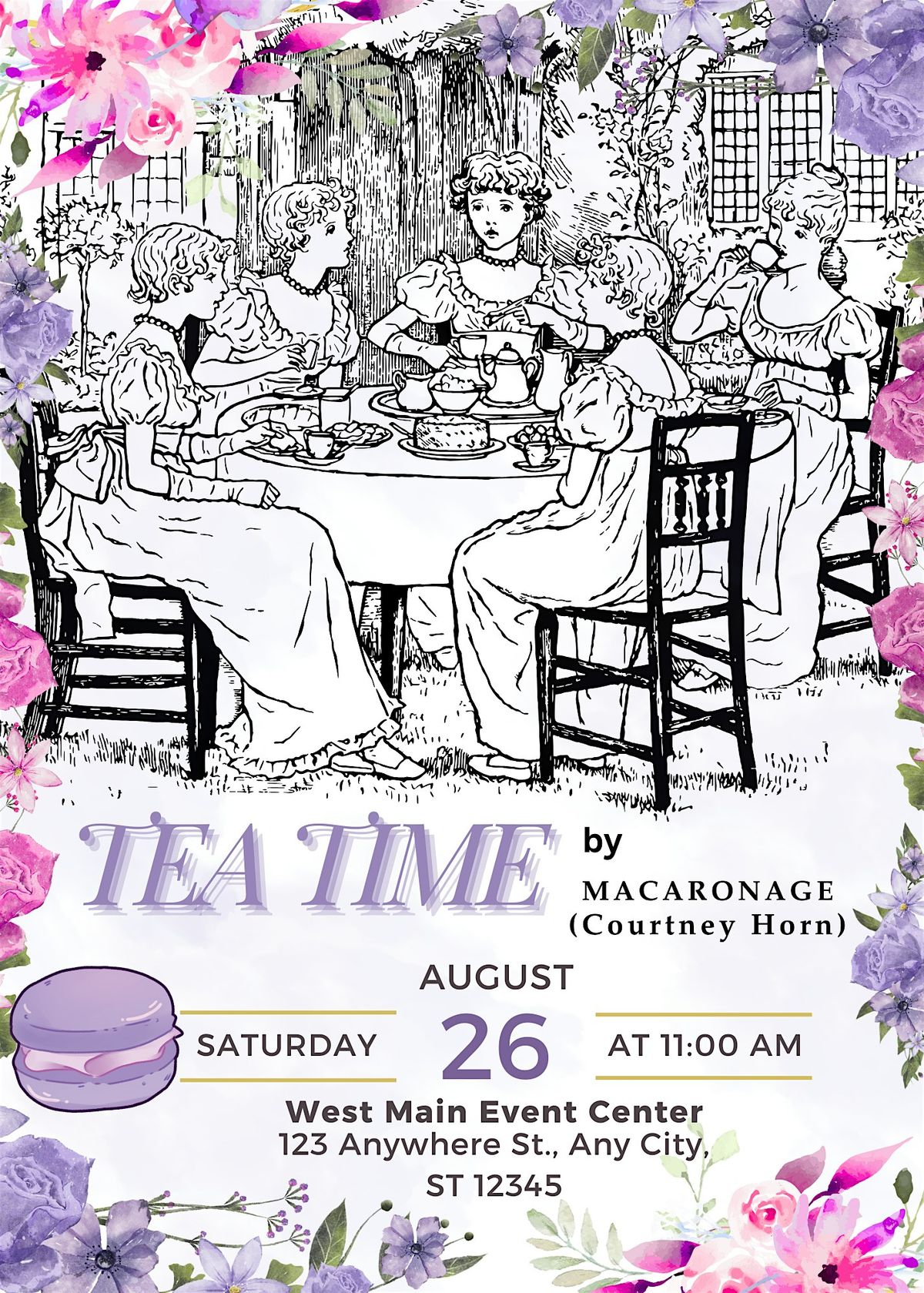 TEA TIME by MACARONAGE, 23 August | Event in Collinsville | AllEvents