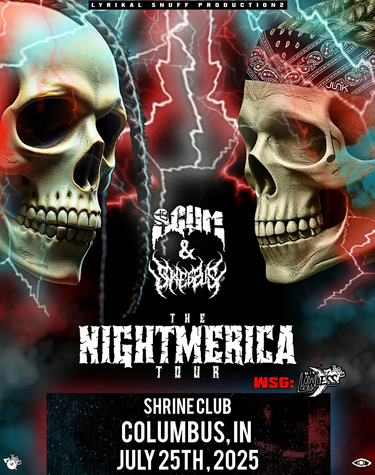 Scum & Skeezus " THE NIGHTMERICA TOUR", 25 July | Event in Columbus | AllEvents