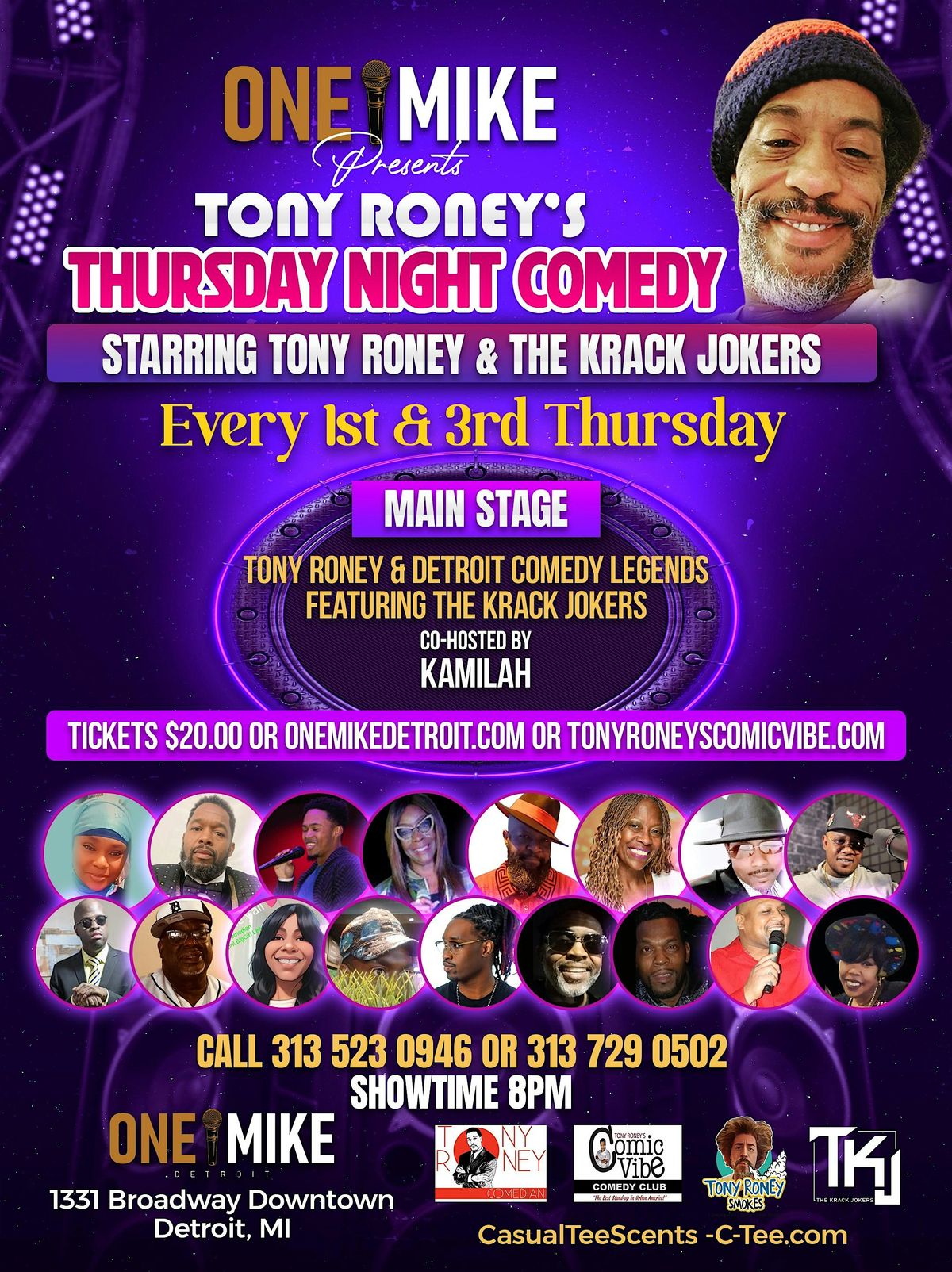 Tony Roney's “Thursday Night Comedy" Every Thursday @ 9:30 PM @ OneMike | Event in Detroit | AllEvents