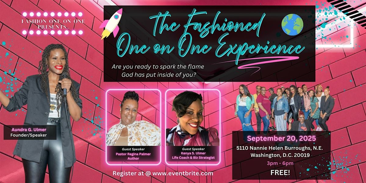 Welcome to the Fashioned One on One Experience!, 20 September | Event in Washington | AllEvents