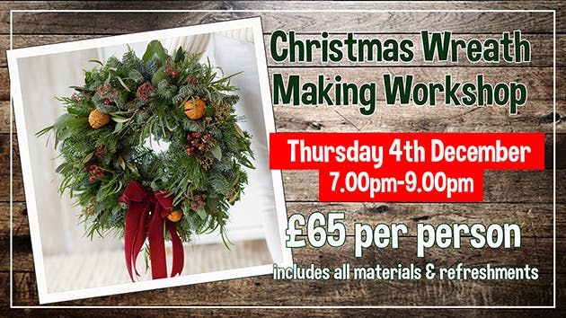 Christmas Wreath Making Workshop - Thursday 4th December, 4 December | Event in Tarporley | AllEvents