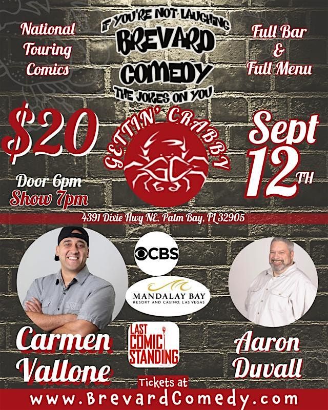 Brevardcomedy at Gettin Crabbys!!!, 12 September | Event in Palm Bay | AllEvents
