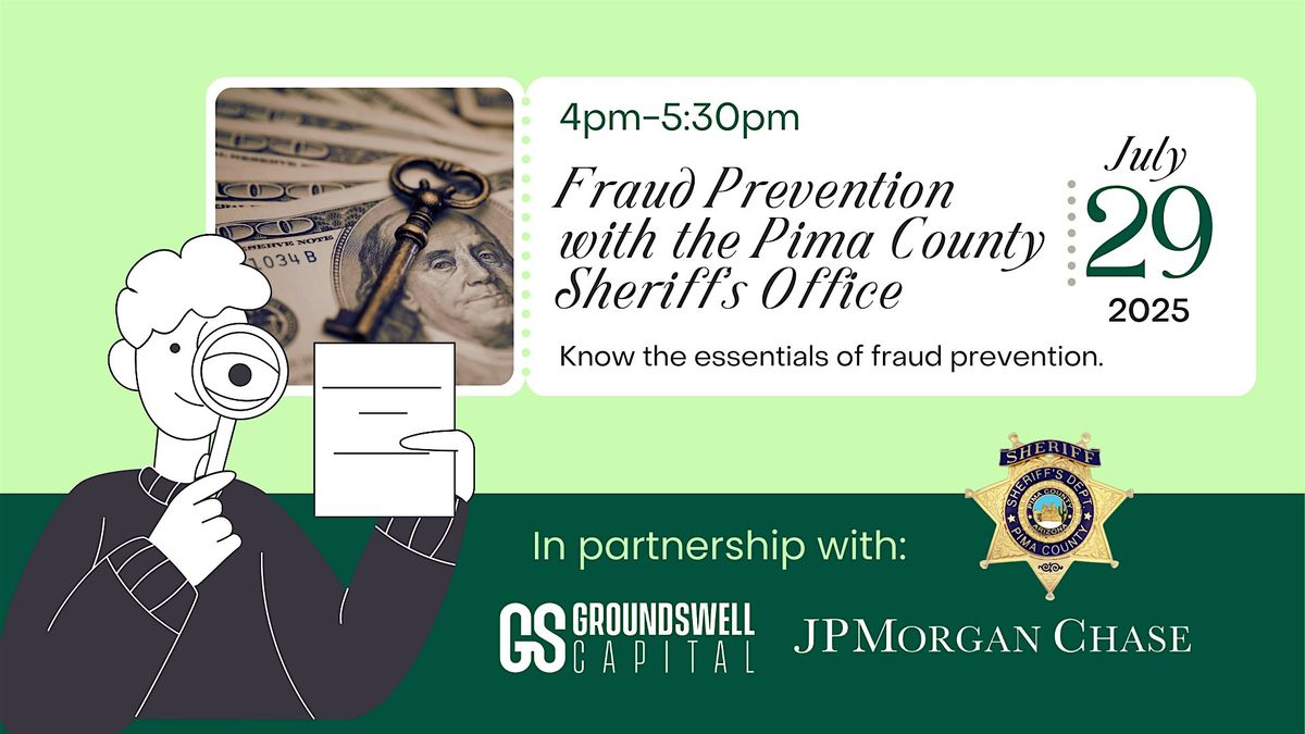 Fraud Prevention with the Pima County Sheriff's Office, 29 July | Event in Tucson | AllEvents