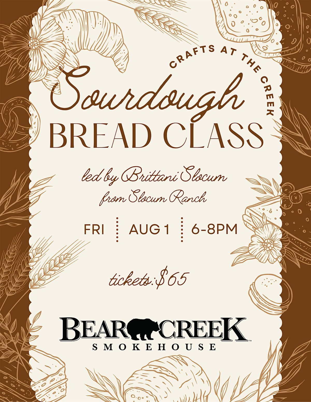 Crafts at the Creek Sourdough Bread Class, 1 August | Event in Marshall | AllEvents