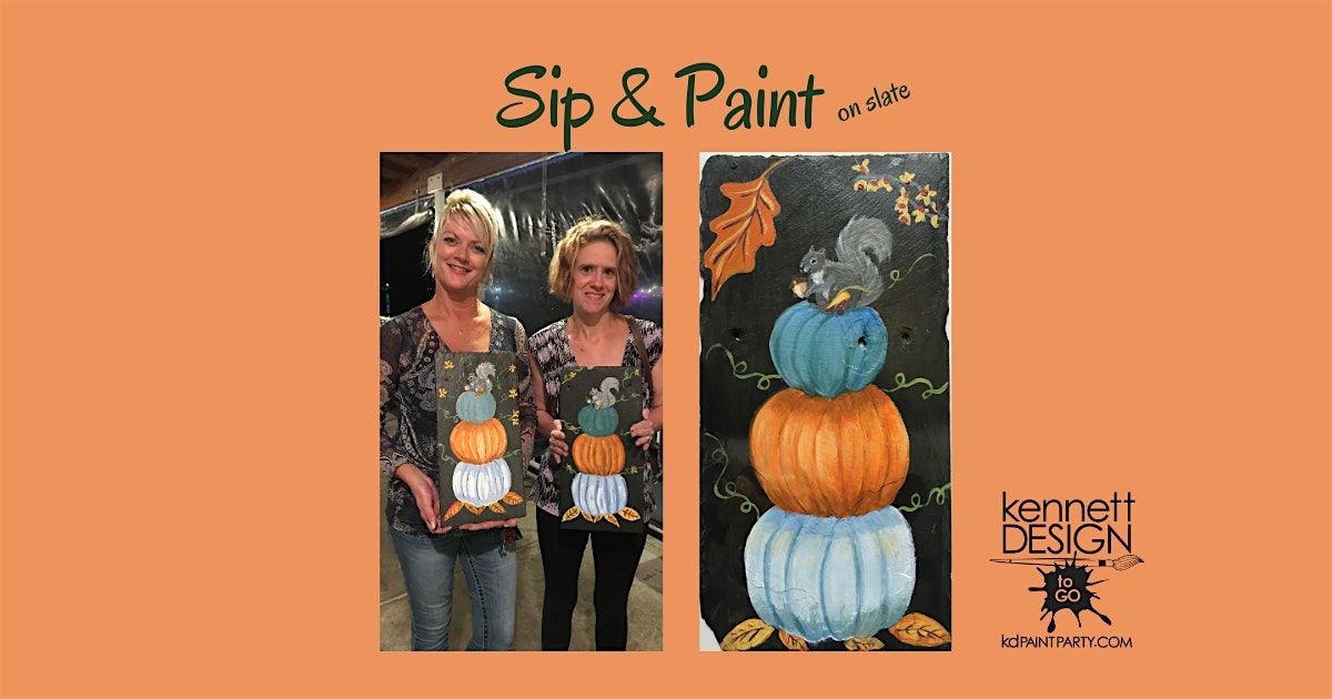Sip and Paint - Pumpkin Stack on Slate, 26 October | Event in Landenberg | AllEvents