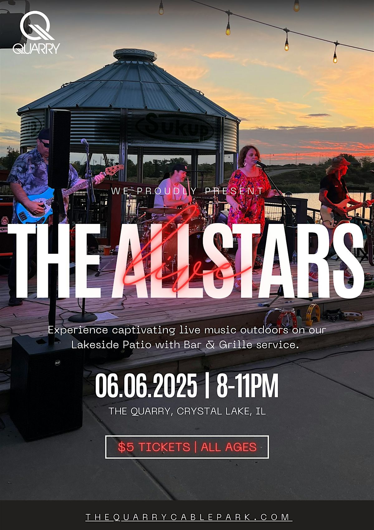 The Allstars Live at Quarry Lakeside Patio, 6 June | Event in Crystal Lake | AllEvents