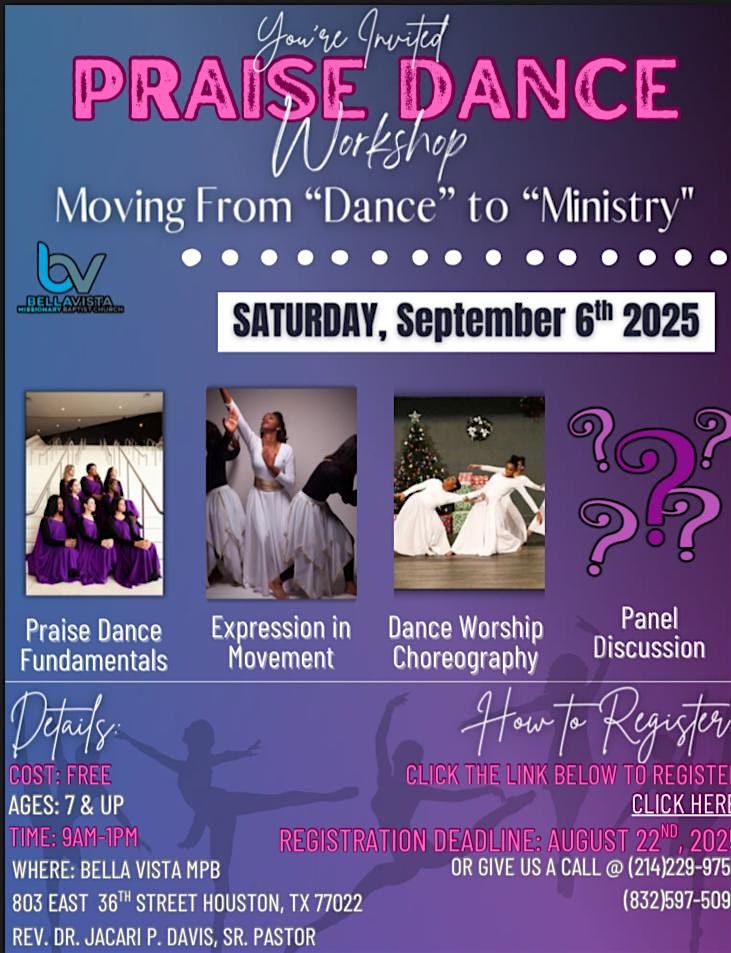 Praise Dance Workshop, 6 September | Event in Houston | AllEvents