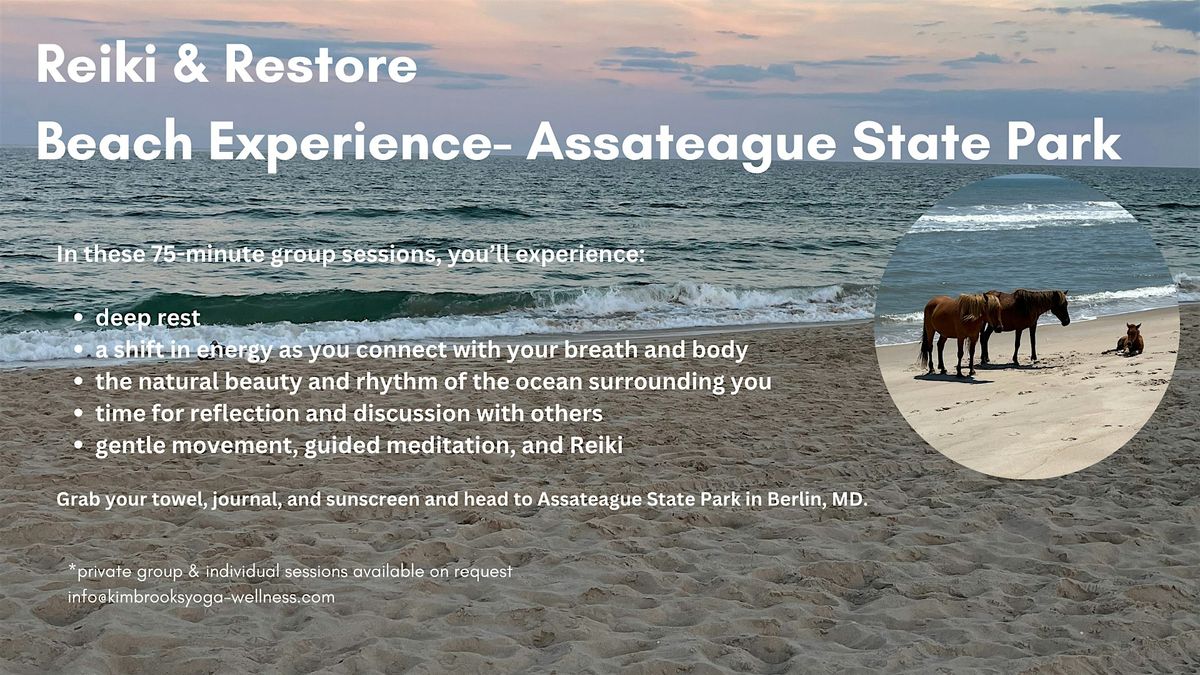 Reiki & Restore Beach Experience- Assateague State Park 8/1, 1 August | Event in Berlin | AllEvents