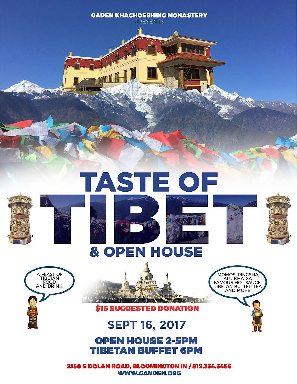 Taste of Tibet: 6pm and Open House (4-6pm), 12 July | Event in Cincinnati | AllEvents