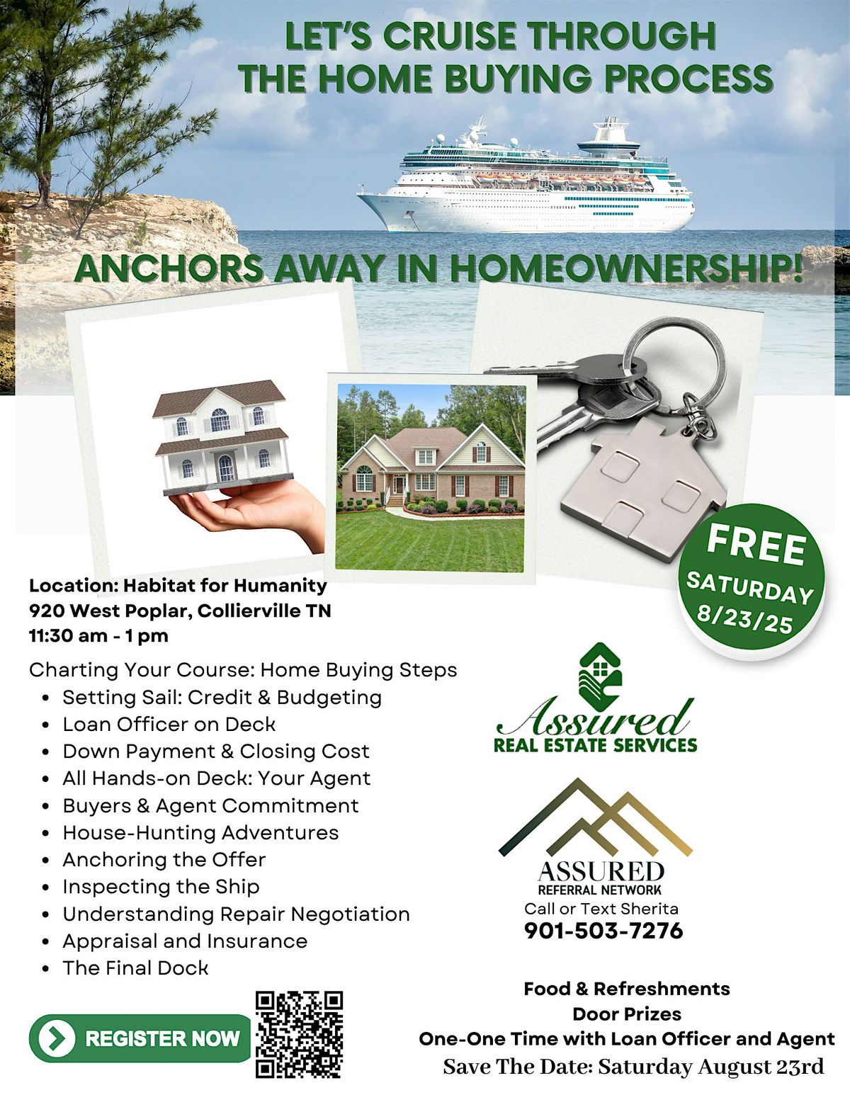 Let's Cruise Through The Home Buying Process: Anchors Away In Homeownership, 23 August | Event in Collierville
