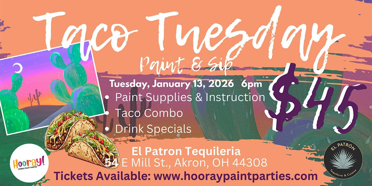 Taco Tuesday Paint and Sip, 13 January | Event in Akron | AllEvents