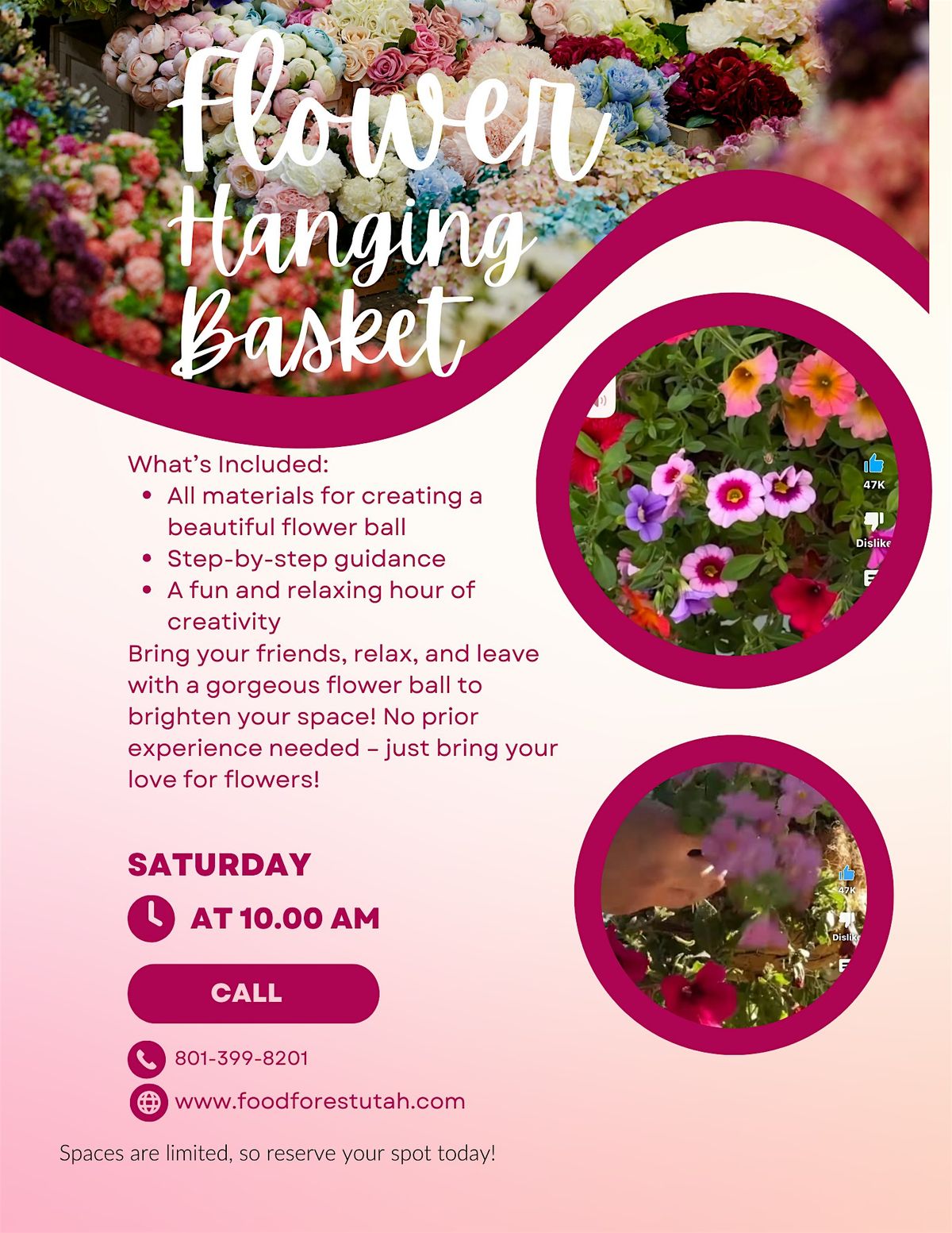Flower Hanging Basket Class: Create Your Own Stunning Display! | Event in Ogden | AllEvents