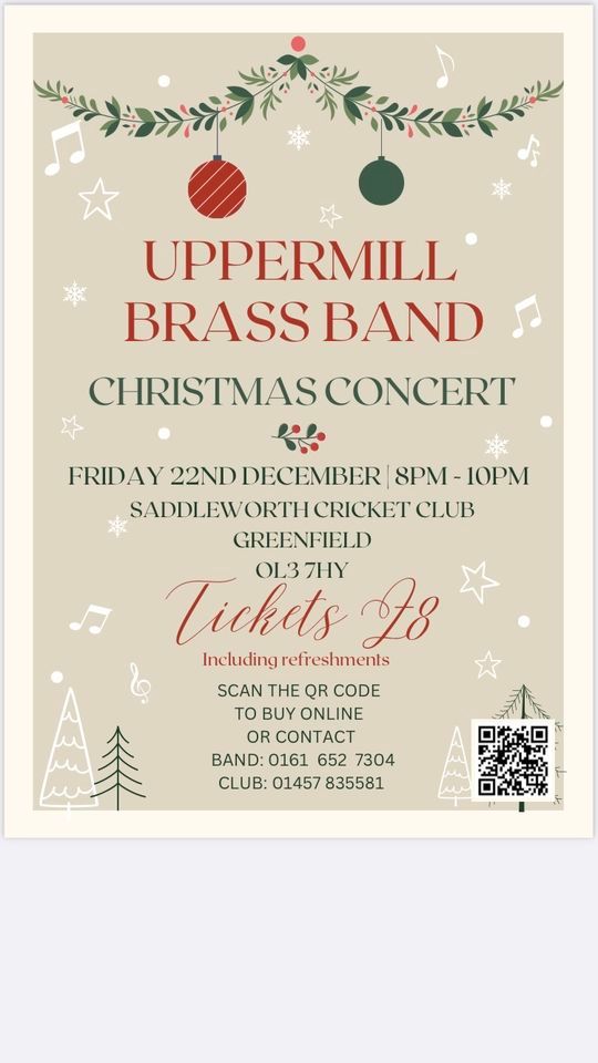 UB Christmas Concert , Saddleworth Cricket Club, Ashtonunderlyne, December 22 2023 AllEvents.in