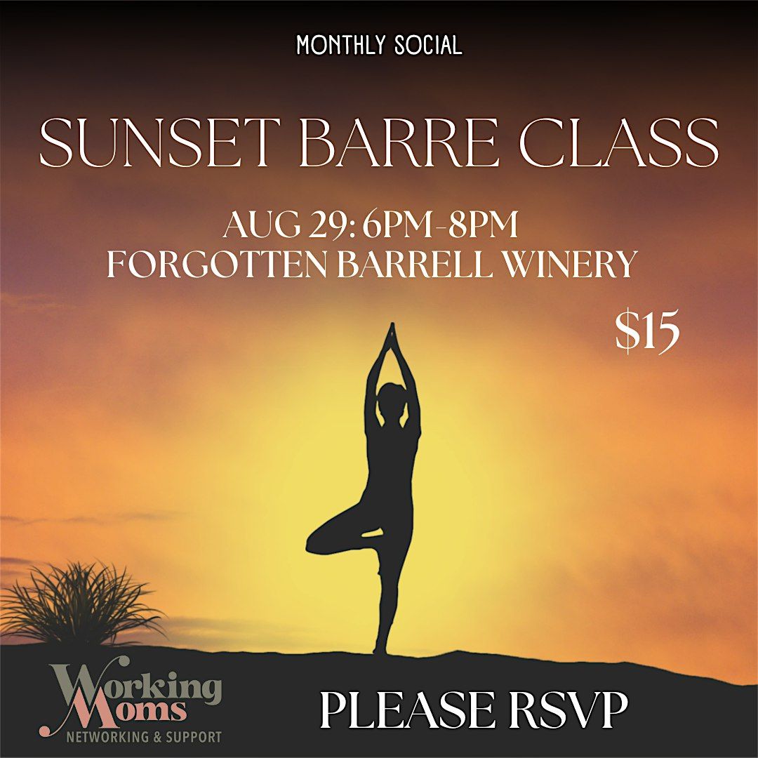 Monthly Social -Sunset Barre Class ($15), 29 August | Event in Escondido | AllEvents