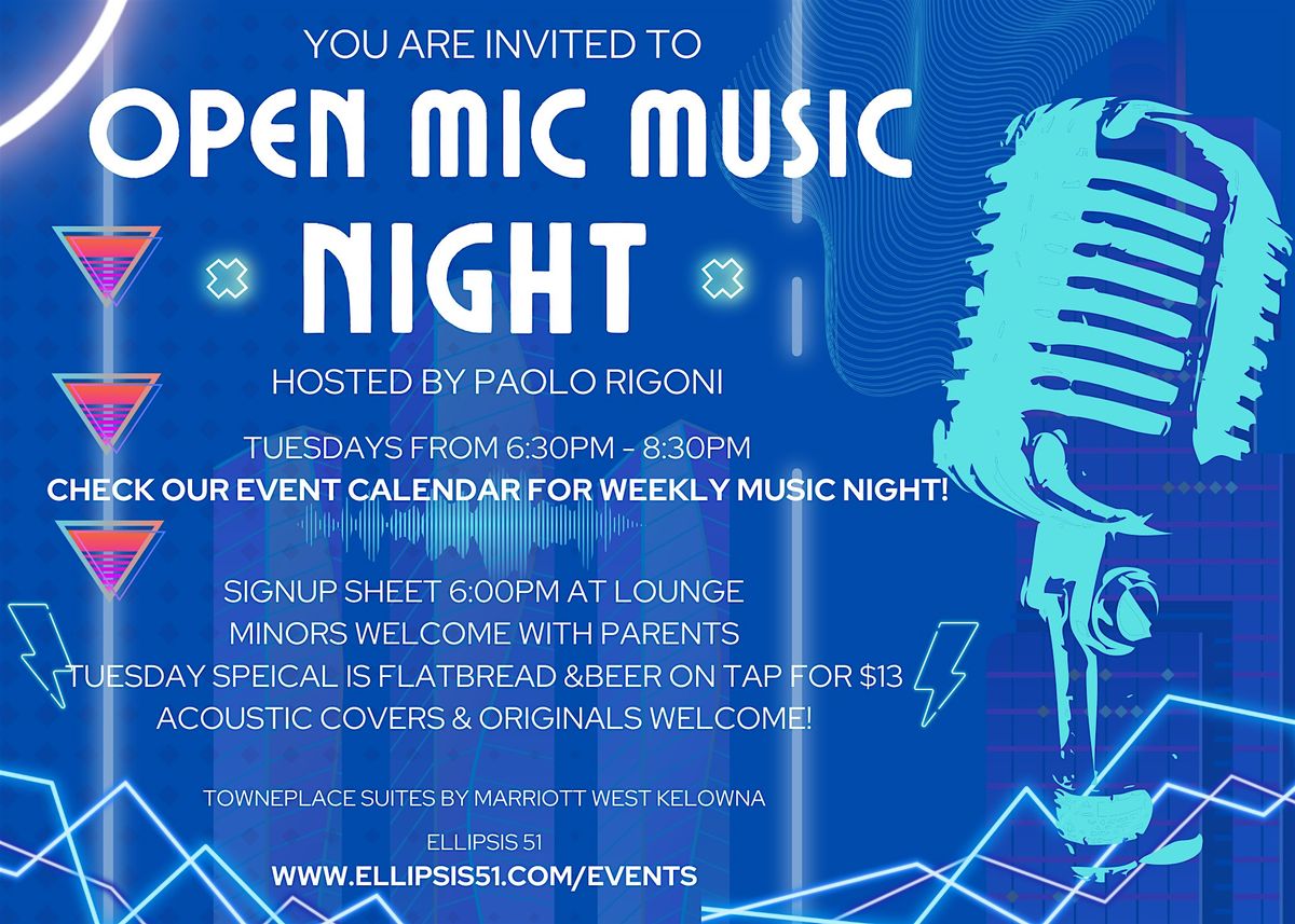 Open Mic Music Night! | Event in West Kelowna | AllEvents