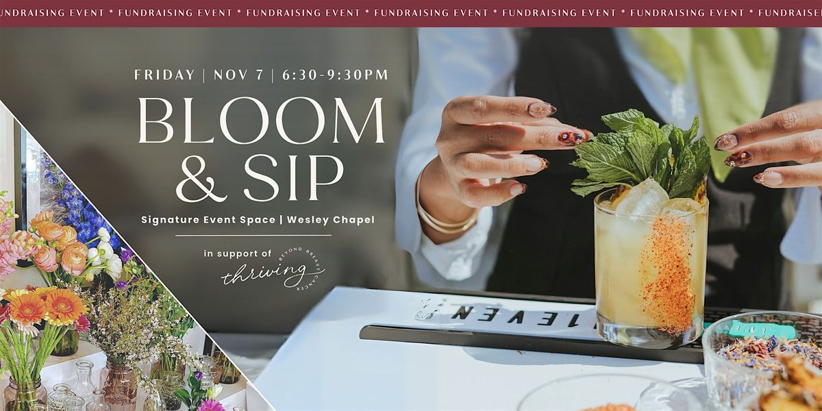 Bloom and Sip, 7 November | Event in Wesley Chapel | AllEvents
