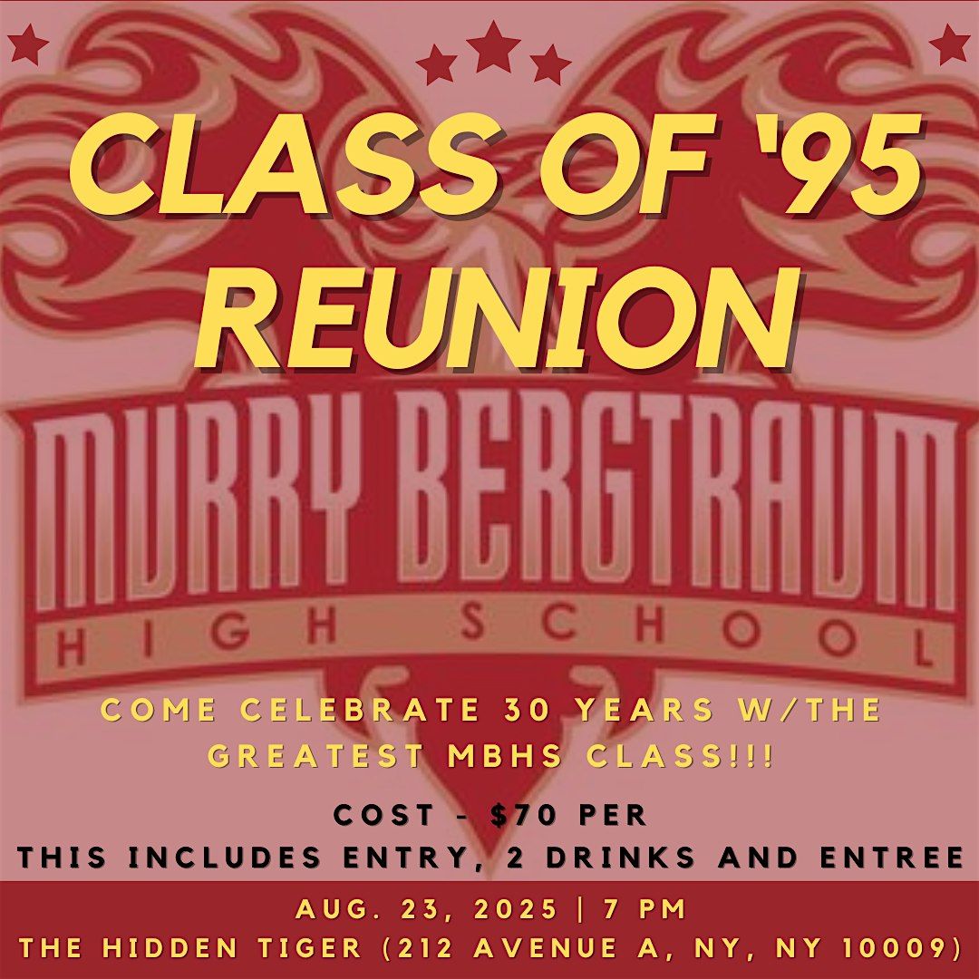 MBHS Class of 1995's 30th HS Reunion, 23 August | Event in New York | AllEvents