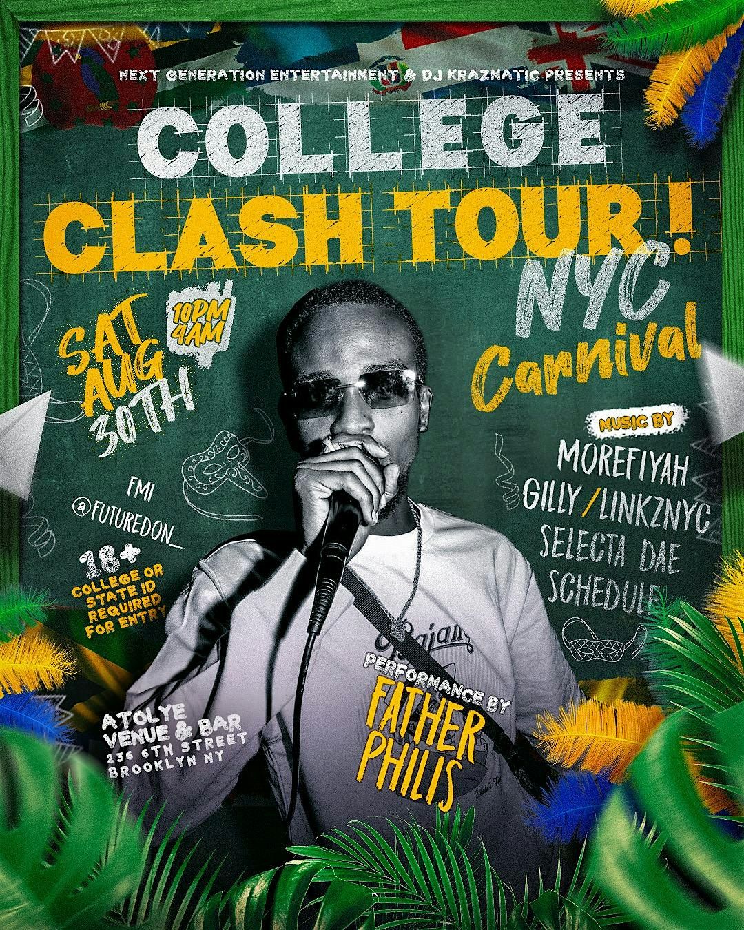 COLLEGE CLASH TOUR NEW YORK CARNIVAL - PERFORMANCE BY FATHER PHILIS, 6 September | Event in Brooklyn | AllEvents