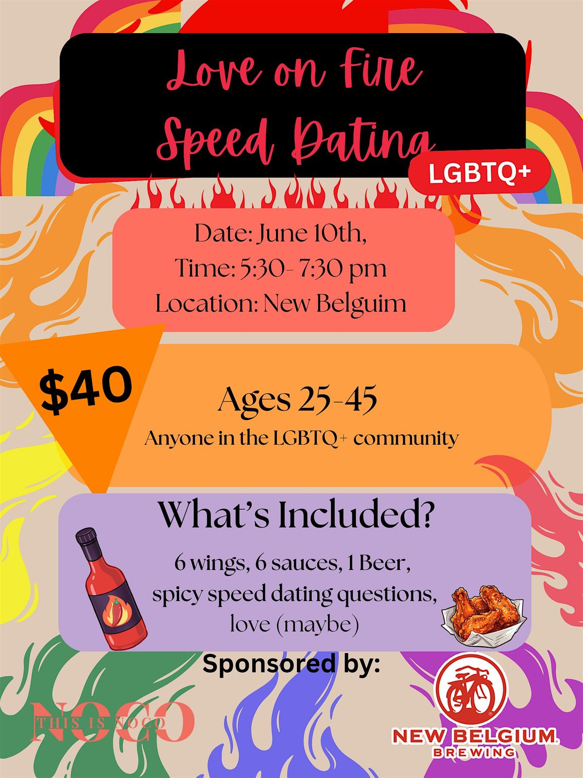 Love on Fire: LQBTQ Speed Dating, 10 June | Event in Fort Collins | AllEvents
