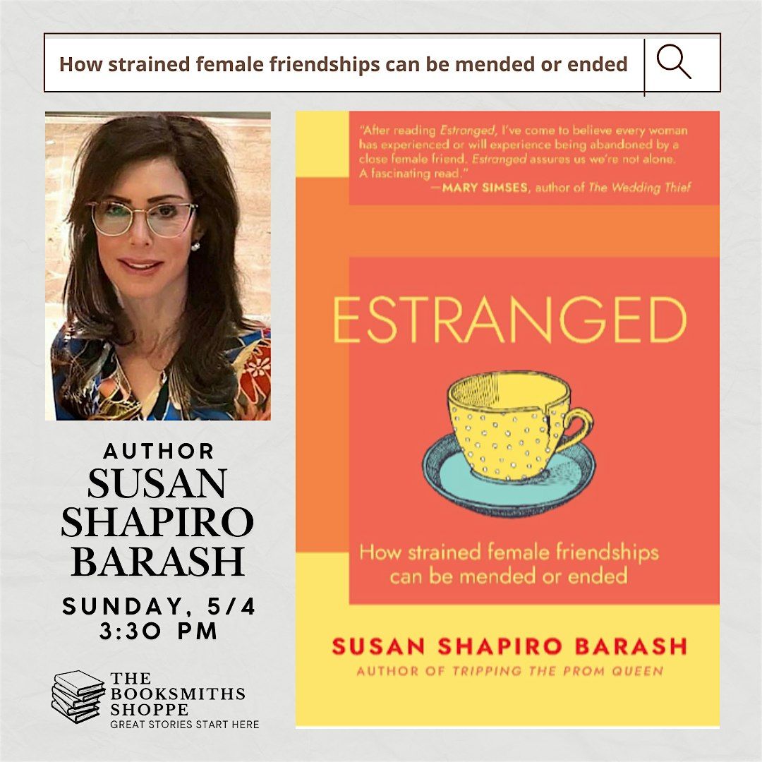 Meet Author Susan Shapiro Barash "Estranged" on Sunday, May 4th at 2:30 PM | Event in Danbury | AllEvents