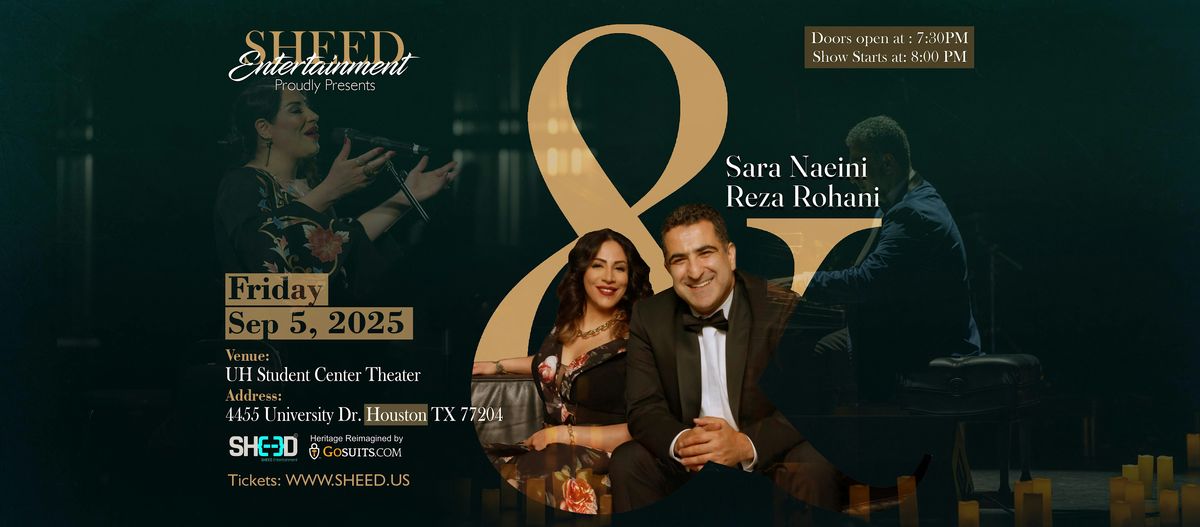 Sara Naeini and Reza Rohani Live in Houston, 5 September | Event in Houston | AllEvents