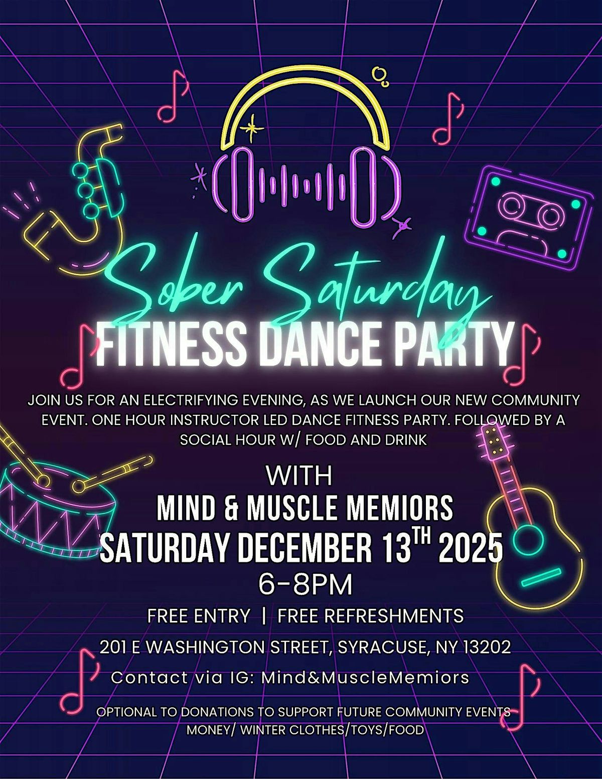 SOBER SATURDAYS DANCE PARTY, 13 December | Event in Syracuse | AllEvents