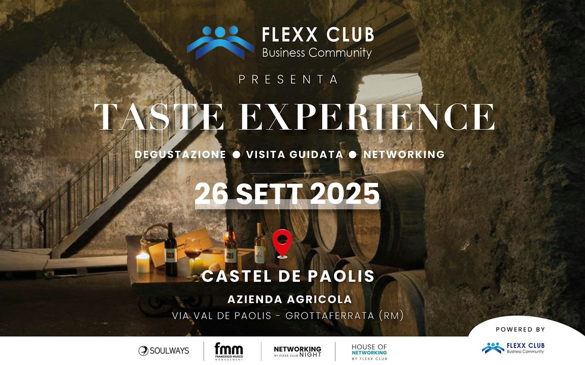 Flexx Club pres. TASTE EXPERIENCE Aperitivo in Vigna a Grottaferrata (RM), 26 September | Event in Grottaferrata