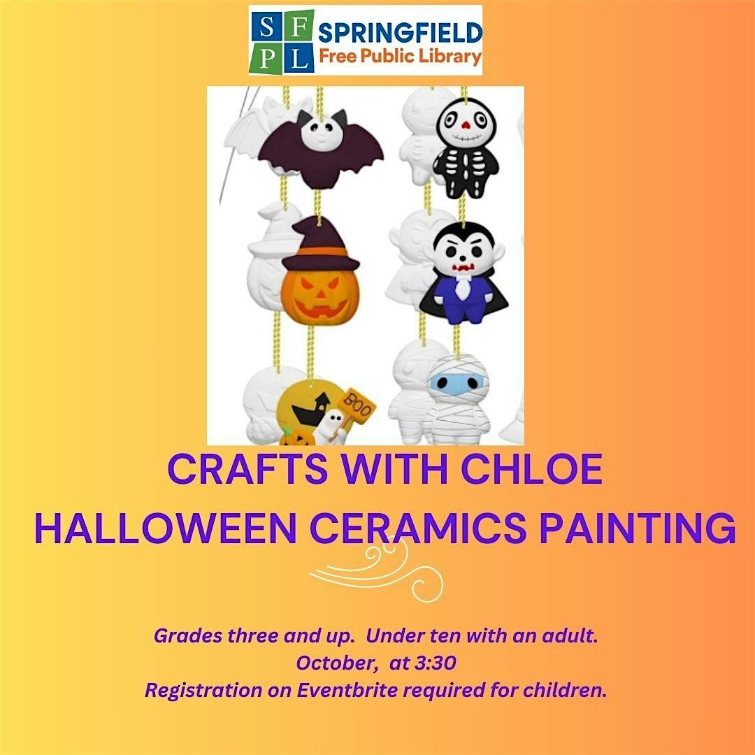 Crafts with Chloe - Halloween Ceramics Painting - Grades 3 and Up, 28 October | Event in Springfield | AllEvents