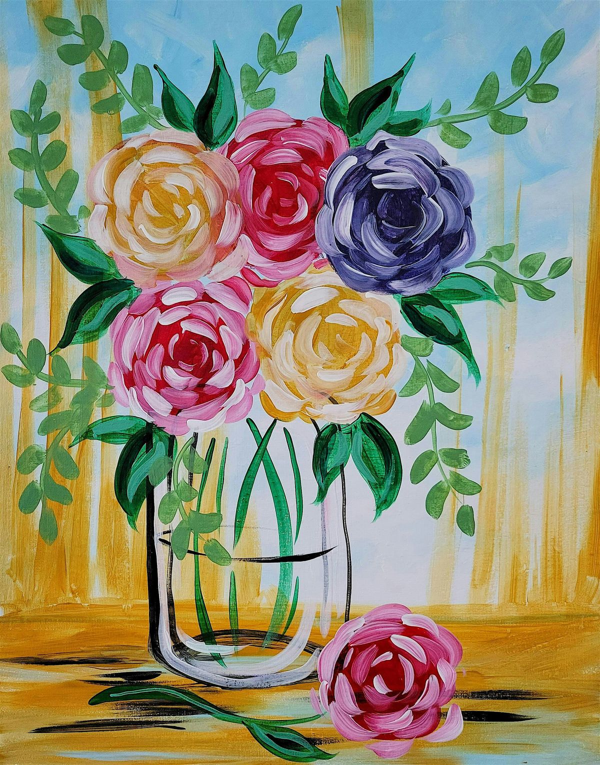 Paint + Sip: "Summer Bouquet" at Orchard Creek Golf Course, 18 July | Event in Waynesboro | AllEvents