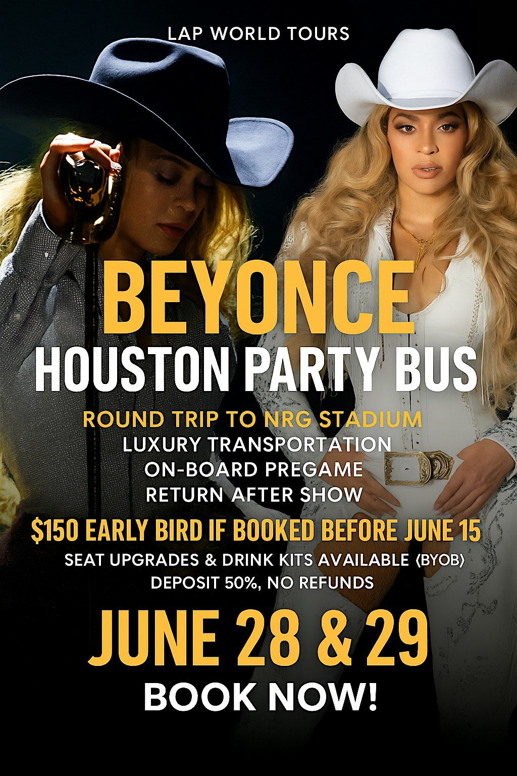Beyoncé Party Bus: Roundtrip from DFW to Houston, 29 June | AllEvents