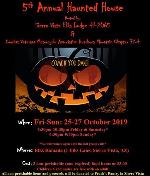 5th Annual Elks Haunted House at Sierra Vista Elks Lodge 2065, Sierra