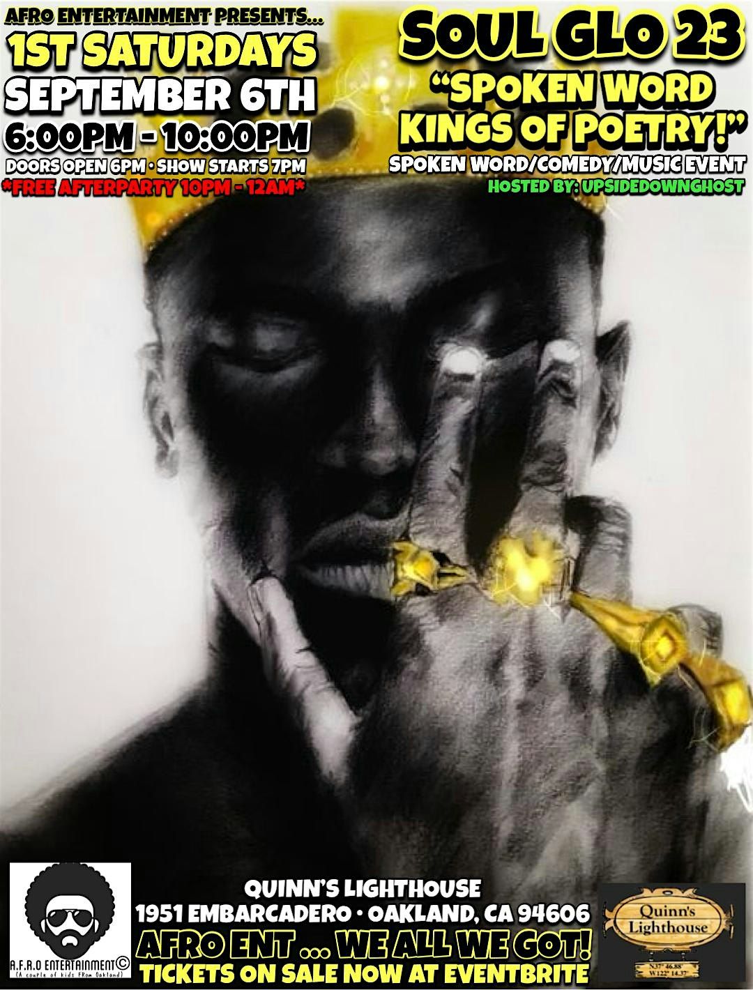 SOUL GLO 23! “SPOKEN WORD KINGS OF POETRY!” AT QUINN'S LIGHTHOUSE!, 6 September | Event in Oakland | AllEvents
