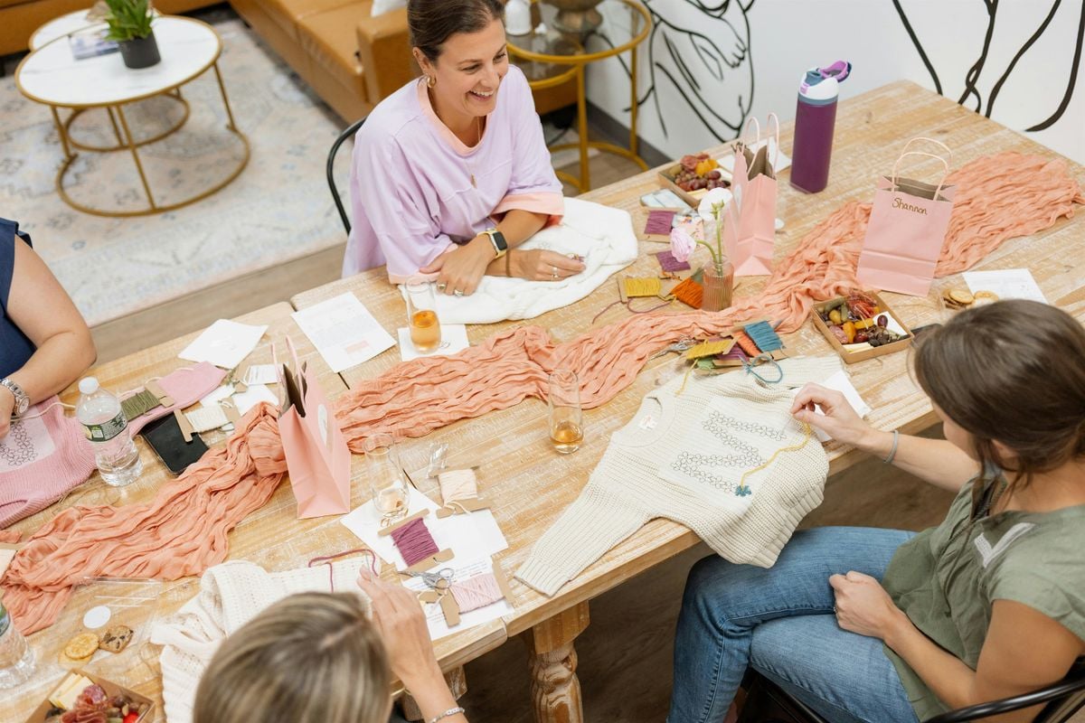 Stitch and Sip Embroidery Workshop, 7 November | Event in Fairport | AllEvents