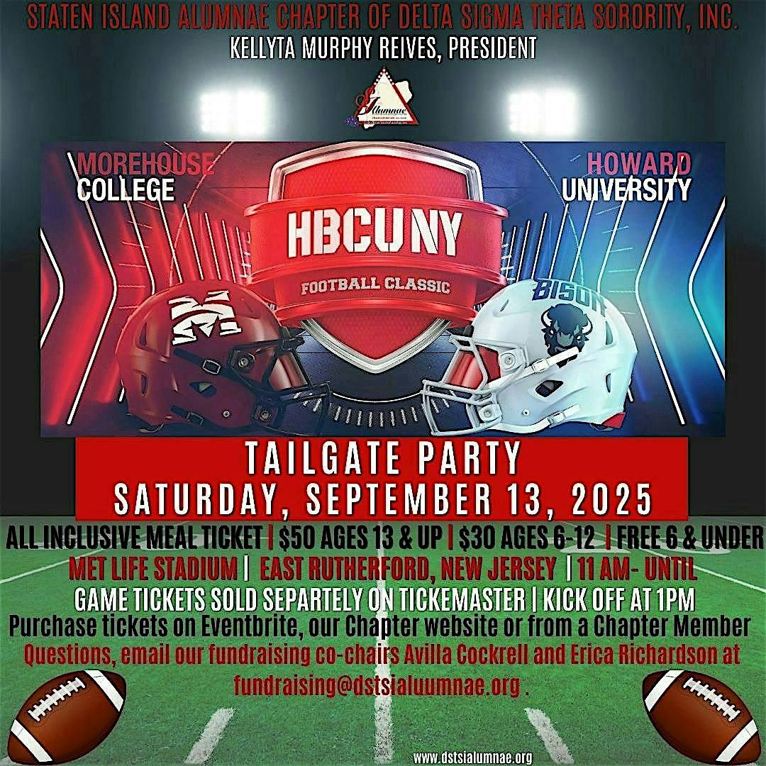 HBCU NY Football Classic TAILGATE with Staten Island Deltas, 13 September | Event in East Rutherford | AllEvents