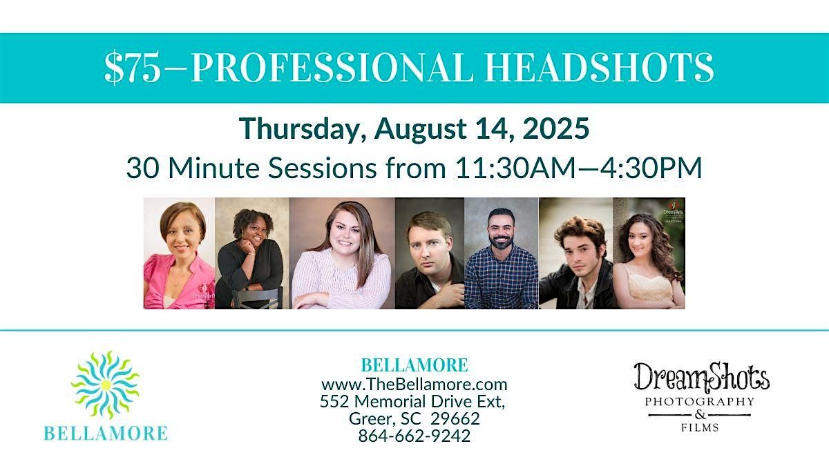 Professional Headshots, 14 August | Event in Greer | AllEvents