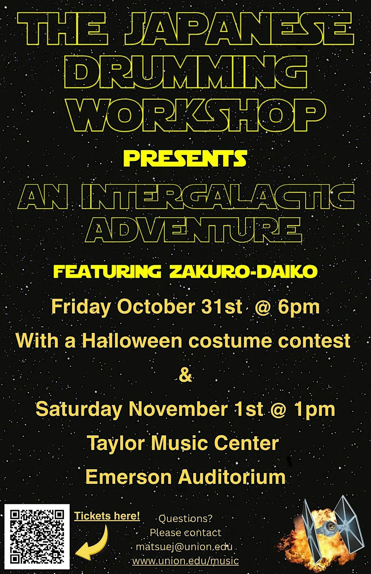 An Intergaclatic Adventure Featuring Zakuro-Daiko, 31 October | Event in Schenectady | AllEvents