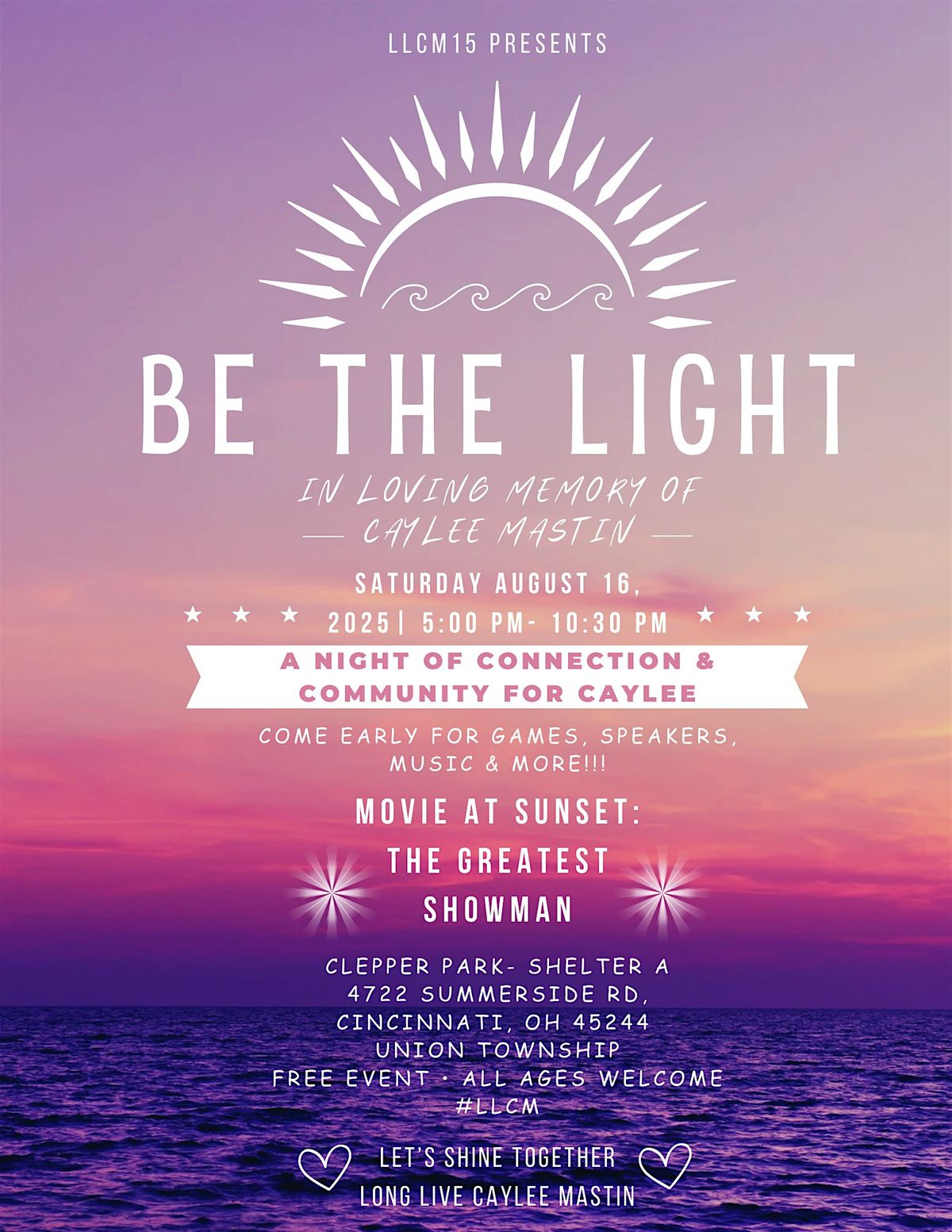 Be The Light: In Loving Memory of Caylee Mastin, 16 August | Event in Cincinnati | AllEvents