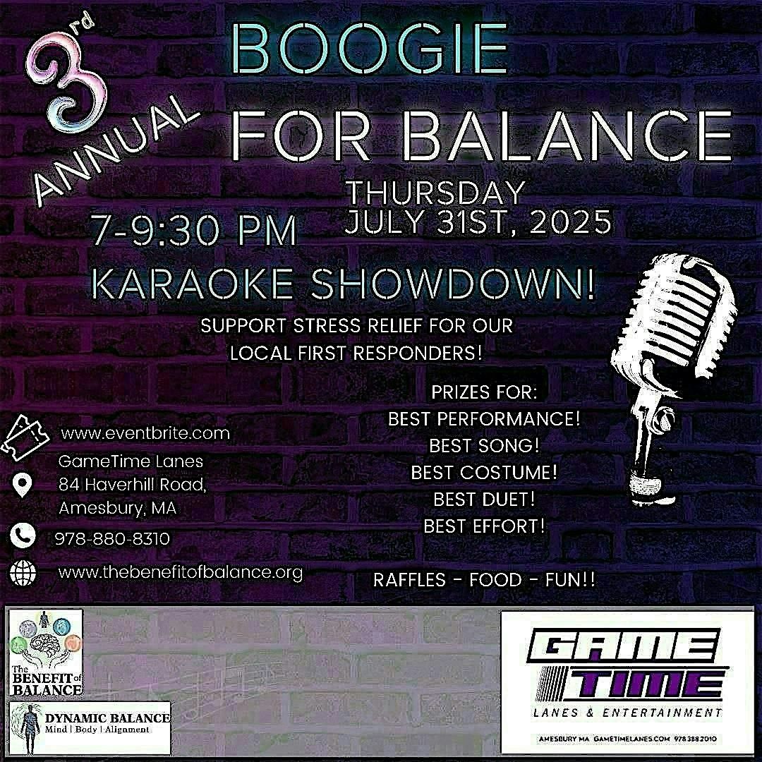 3rd Annual Boogie for Balance, 31 July | Event in Amesbury | AllEvents
