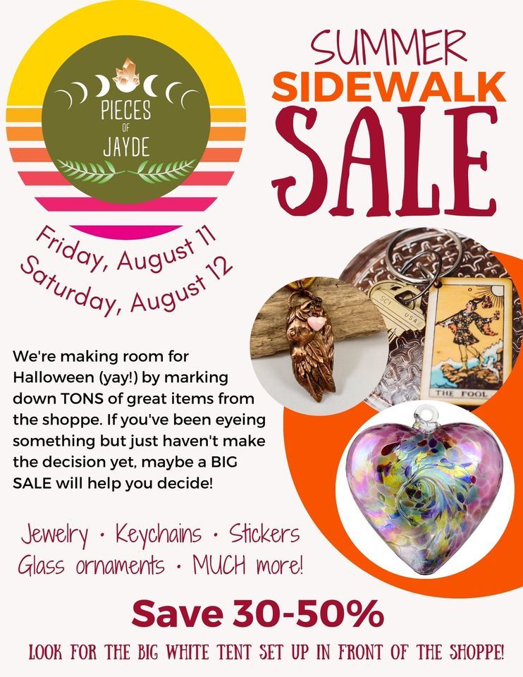 Summer Sidewalk Sale, Pieces of Jayde Goods, Chesterton