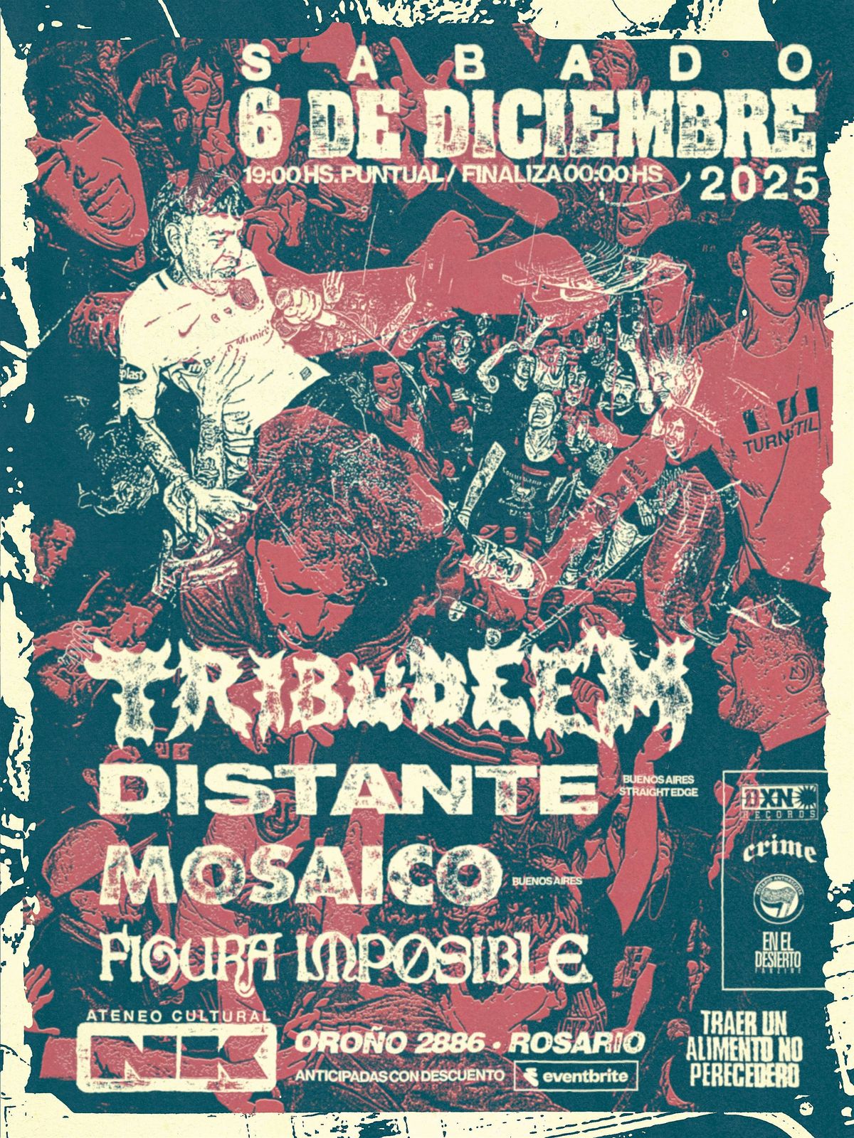 Tribu Deem / Distante / Mosaico / Figura Imposible @ Ateneo Cultural NK, 6 December | Event in Rosario | AllEvents