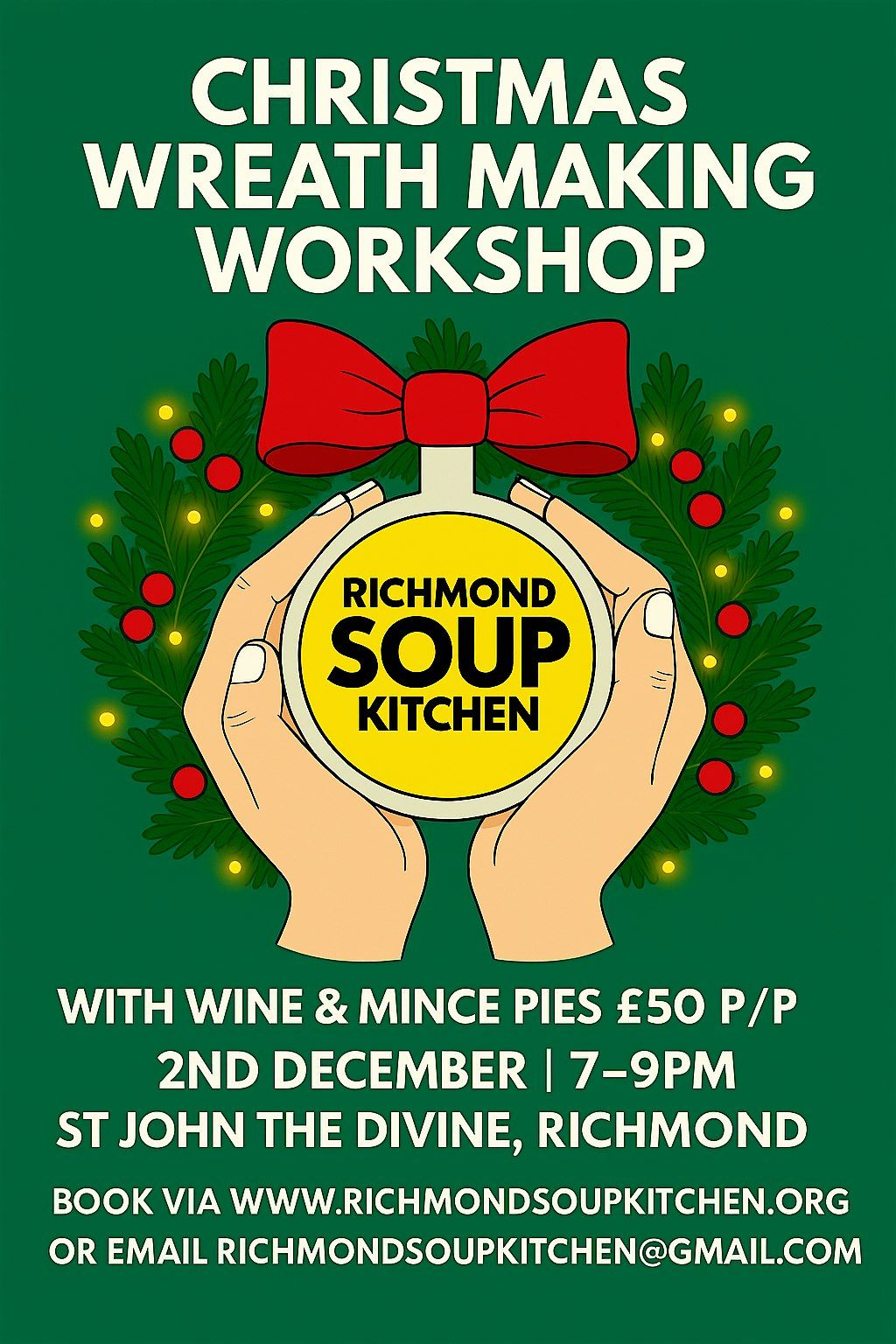 RSK Christmas Wreath Workshop, 2 December | Event in Richmond | AllEvents