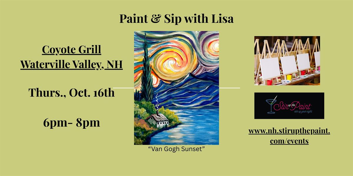 Van Gogh Sunset, a PAINT & SIP EVENT with Lisa, 16 October | Event in Waterville Valley | AllEvents