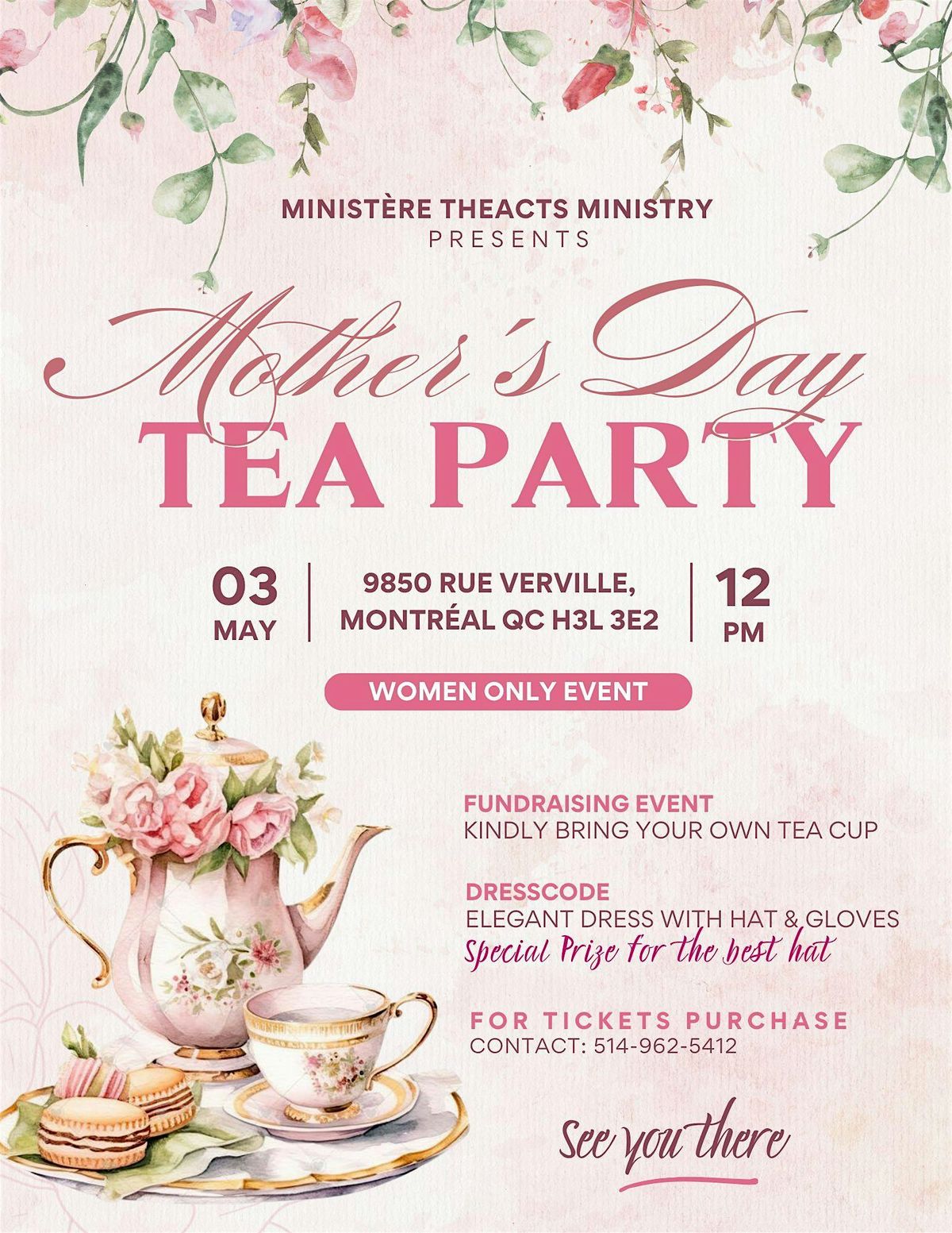 MOTHER'S DAY TEA PARTY, 3 May | Event in Montréal | AllEvents