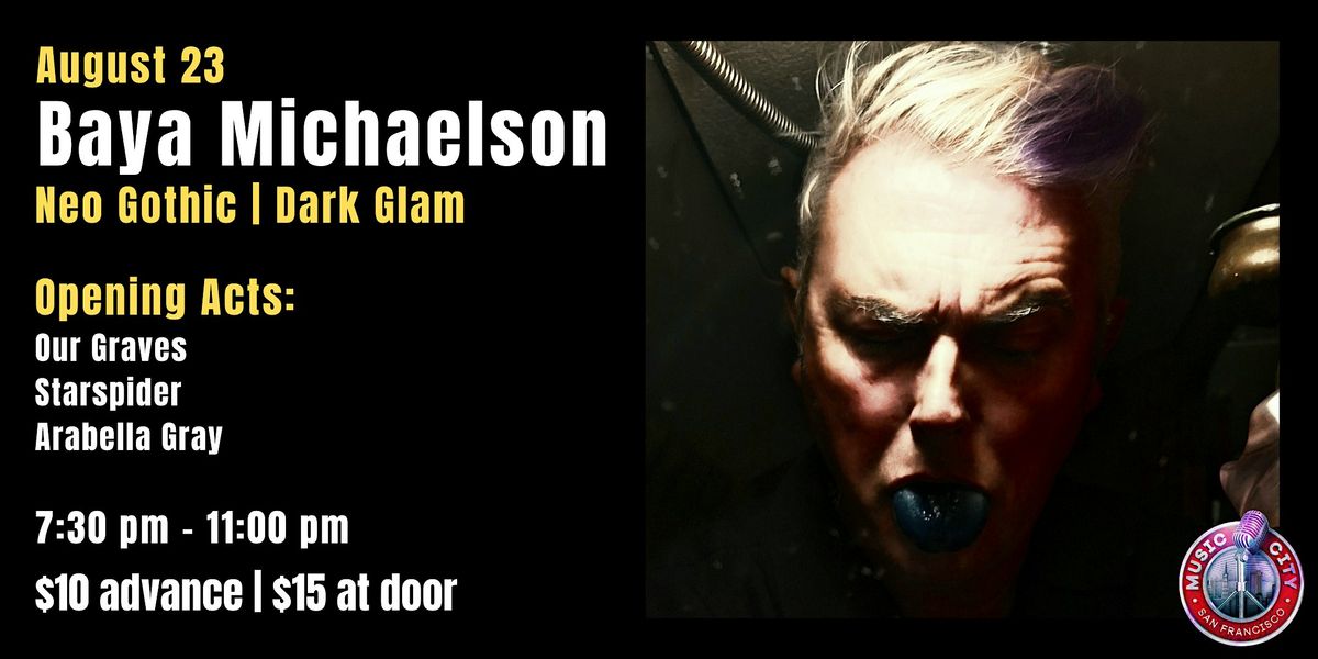 Baya Michaelson - Live at Music City SF | Glam Rock, 23 August | Event in San Francisco | AllEvents