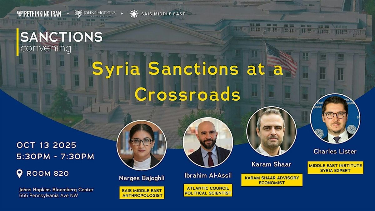 Syria Sanctions at a Crossroads, 13 October | Event in Washington | AllEvents