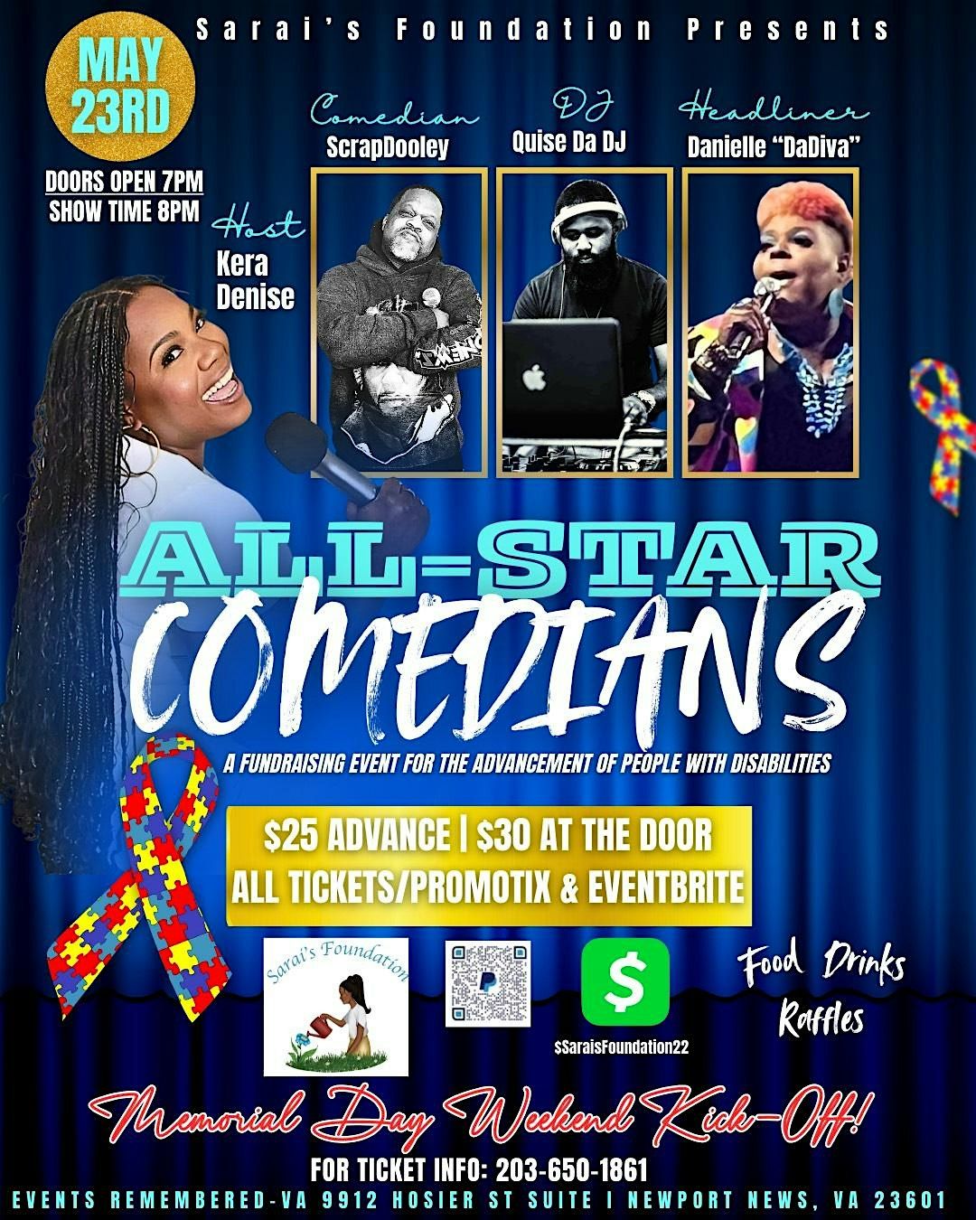 *NEW DATE*Sarai’s 3rd Annual All-Star Comedy Show, 20 June | Event in Newport News | AllEvents