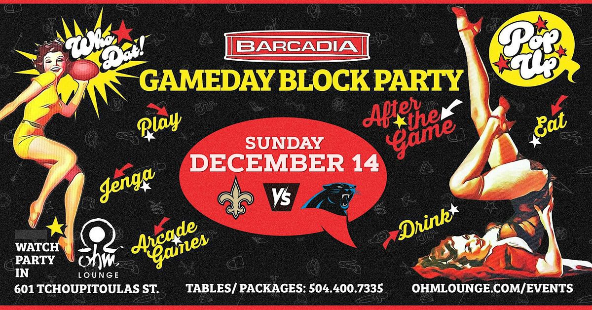 SAINTS V. PANTHERS BARCADIA GAME DAY PARTY @ OHM LOUNGE, 14 December | Event in New Orleans | AllEvents