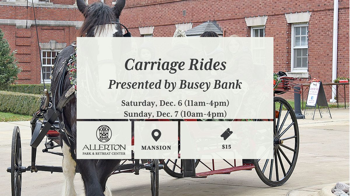 Carriage Rides Presented by Busey Bank, 6 December | Event in Monticello | AllEvents